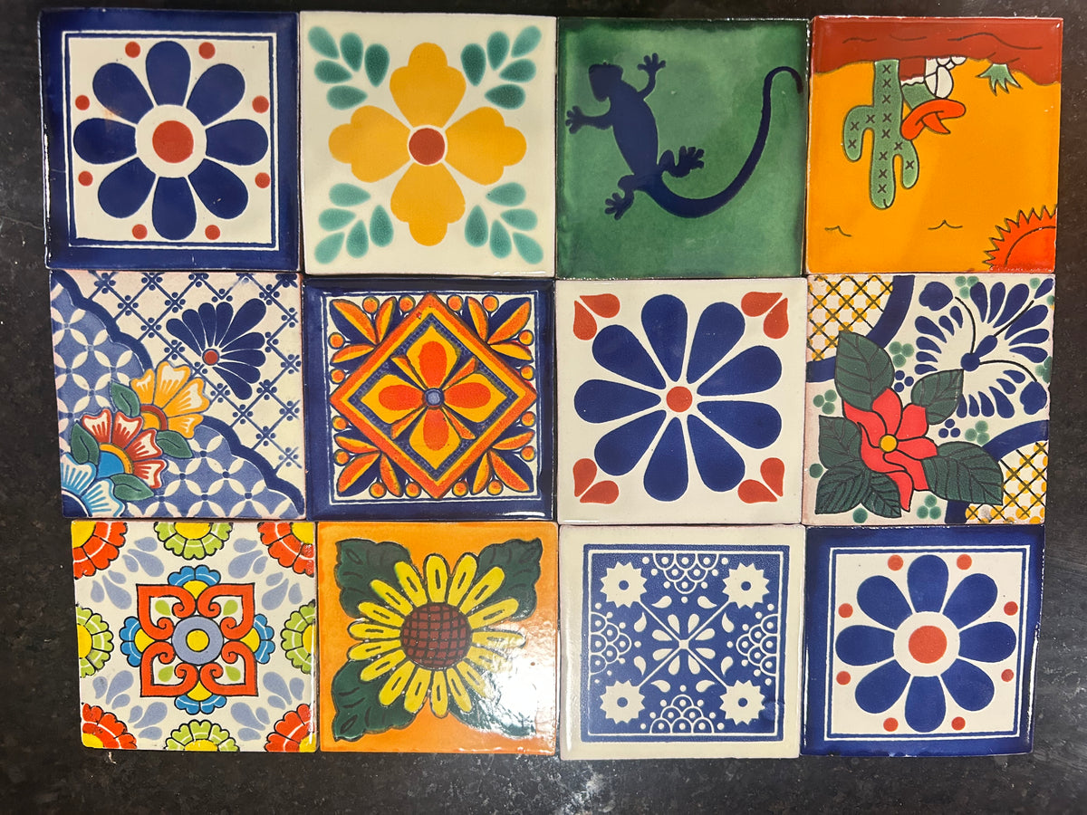 Talavera Tile Coaster Set