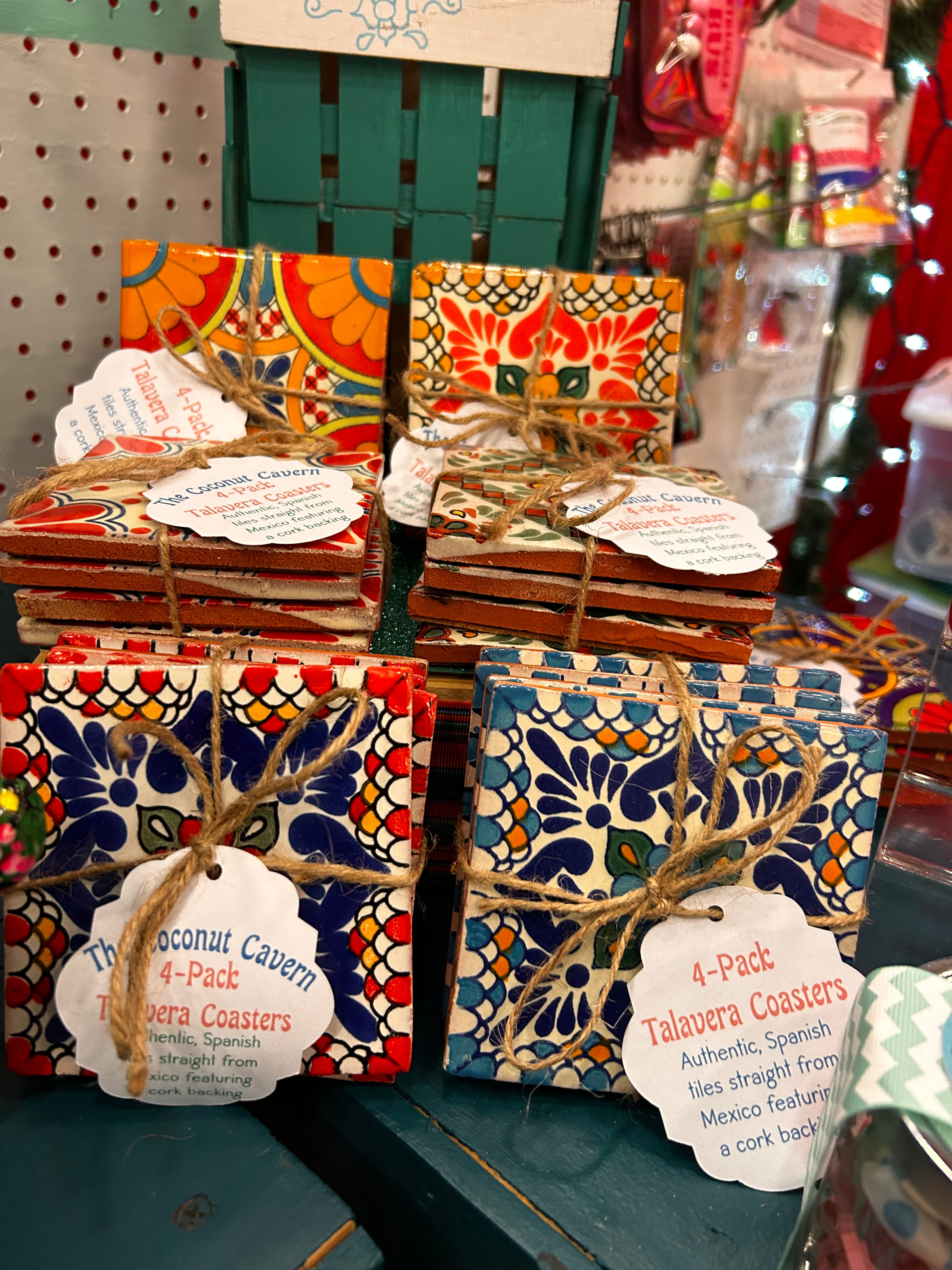 Talavera Tile Coaster Set